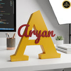 Personalized Initial & Name Desk Sign - Custom Decor | BestieBox