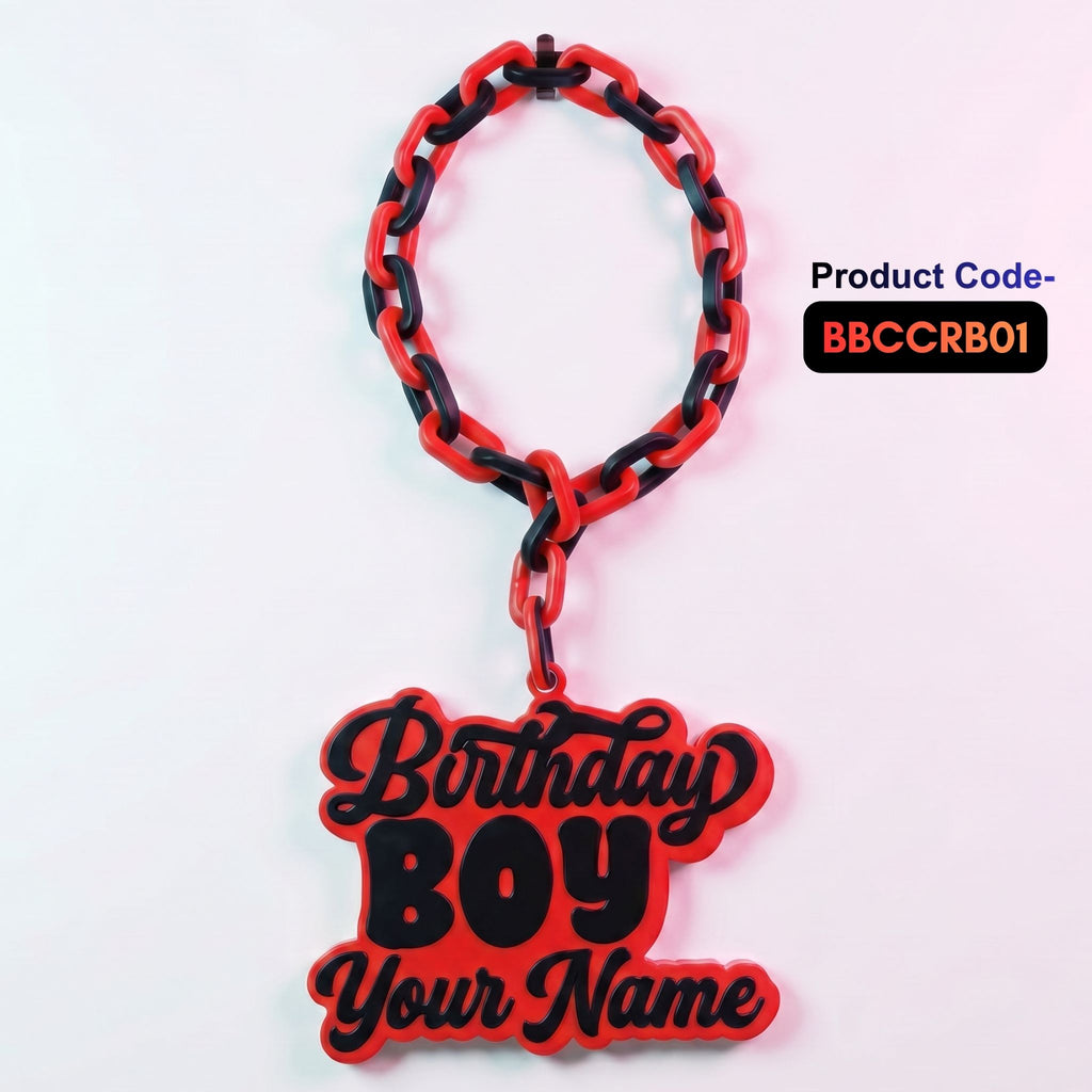 Personalized Birthday Boy Celebration Chain - Custom Name Party Necklace | BestieBox