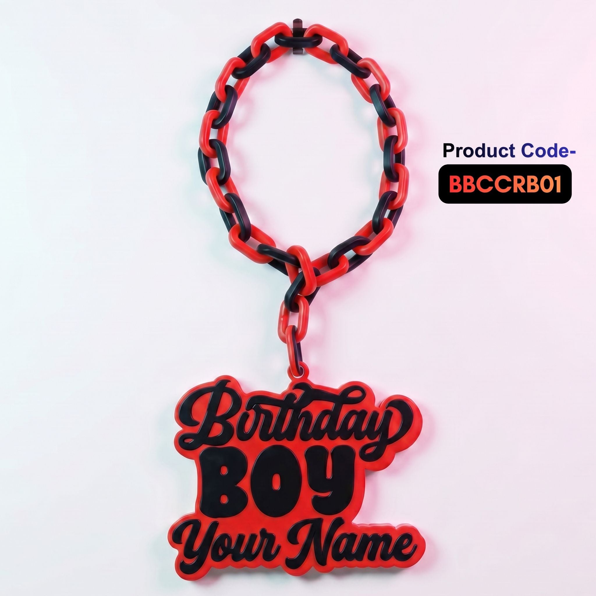 Personalized Birthday Boy Celebration Chain - Custom Name Party Necklace | BestieBox