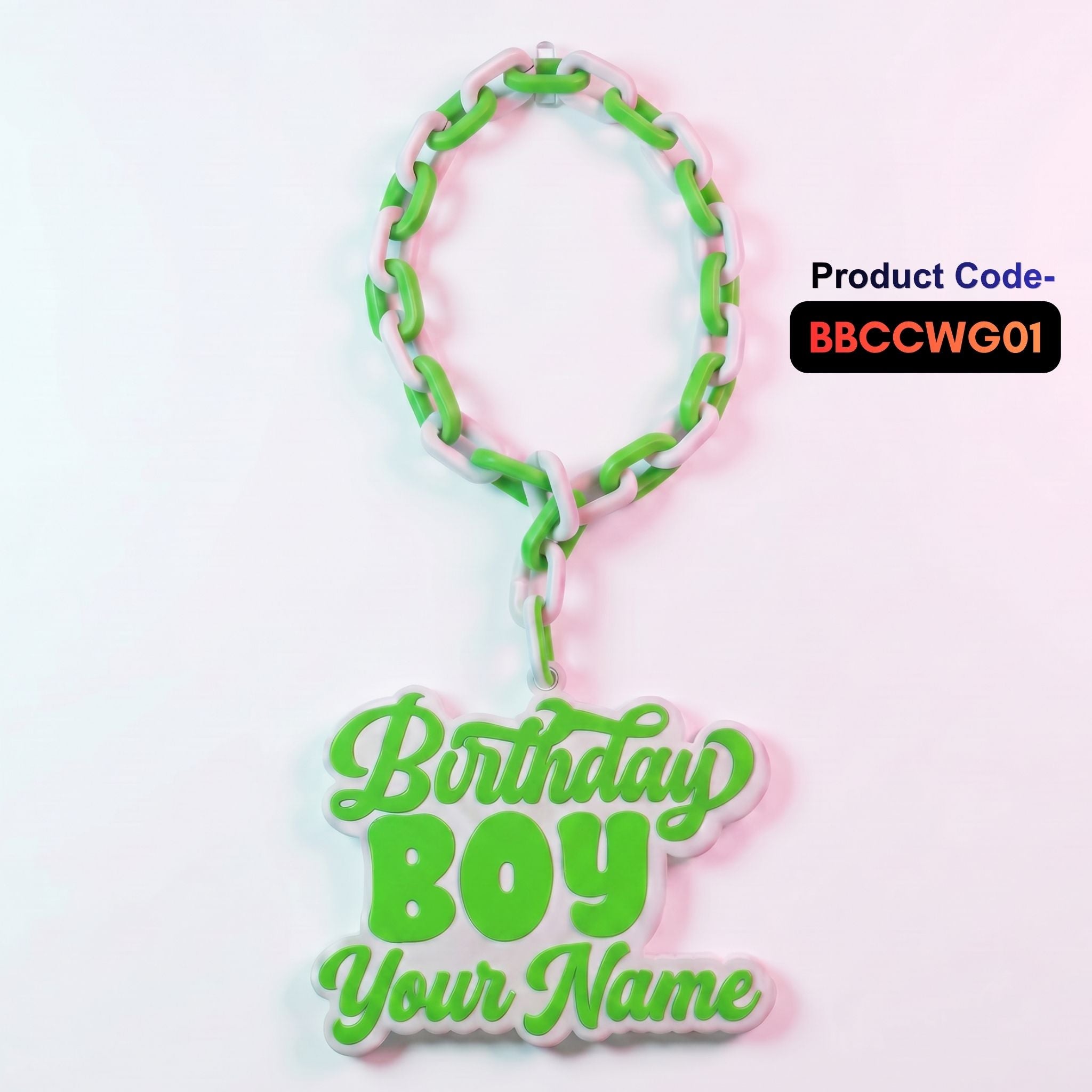 Personalized Birthday Boy Celebration Chain - Custom Name Party Necklace | BestieBox
