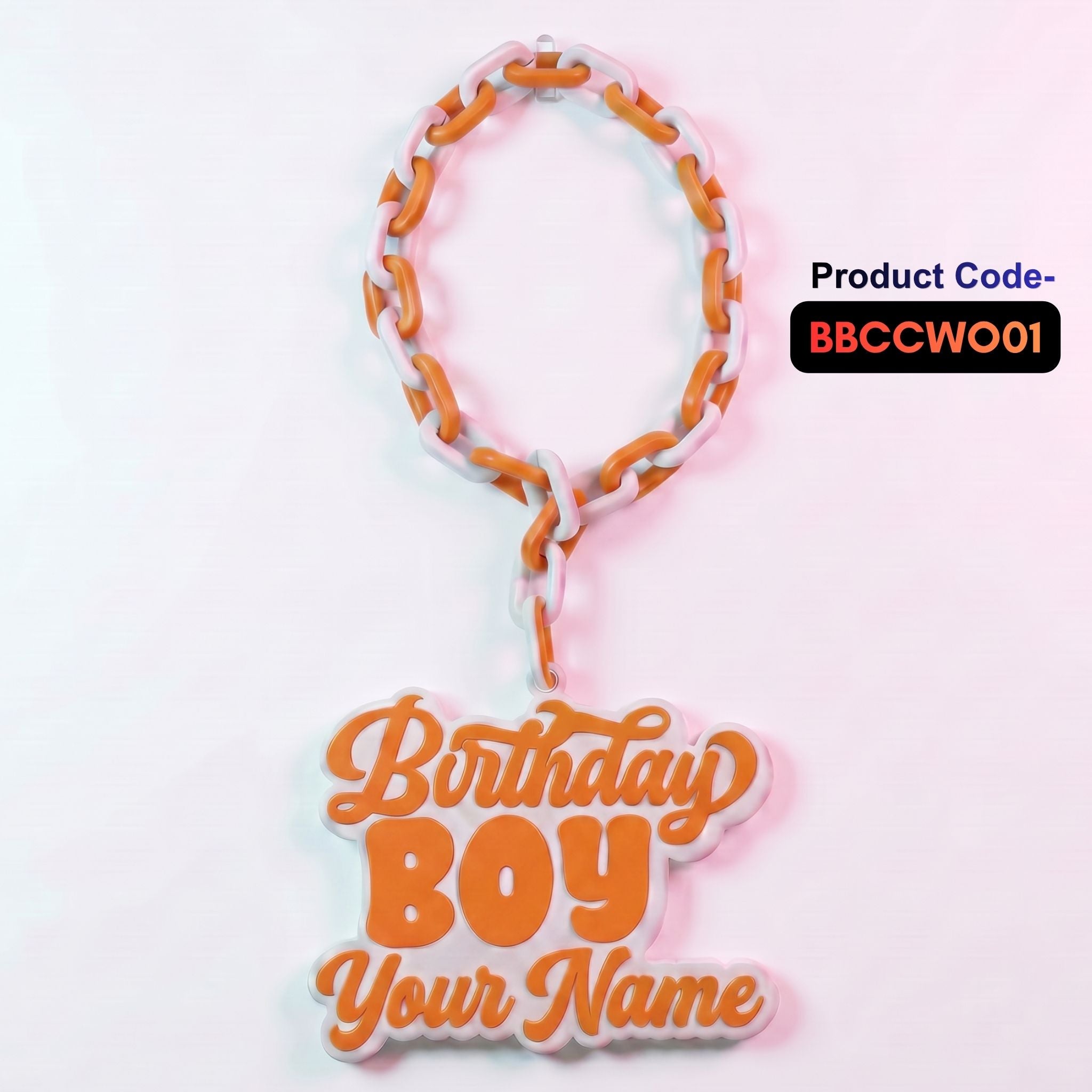 Personalized Birthday Boy Celebration Chain - Custom Name Party Necklace | BestieBox