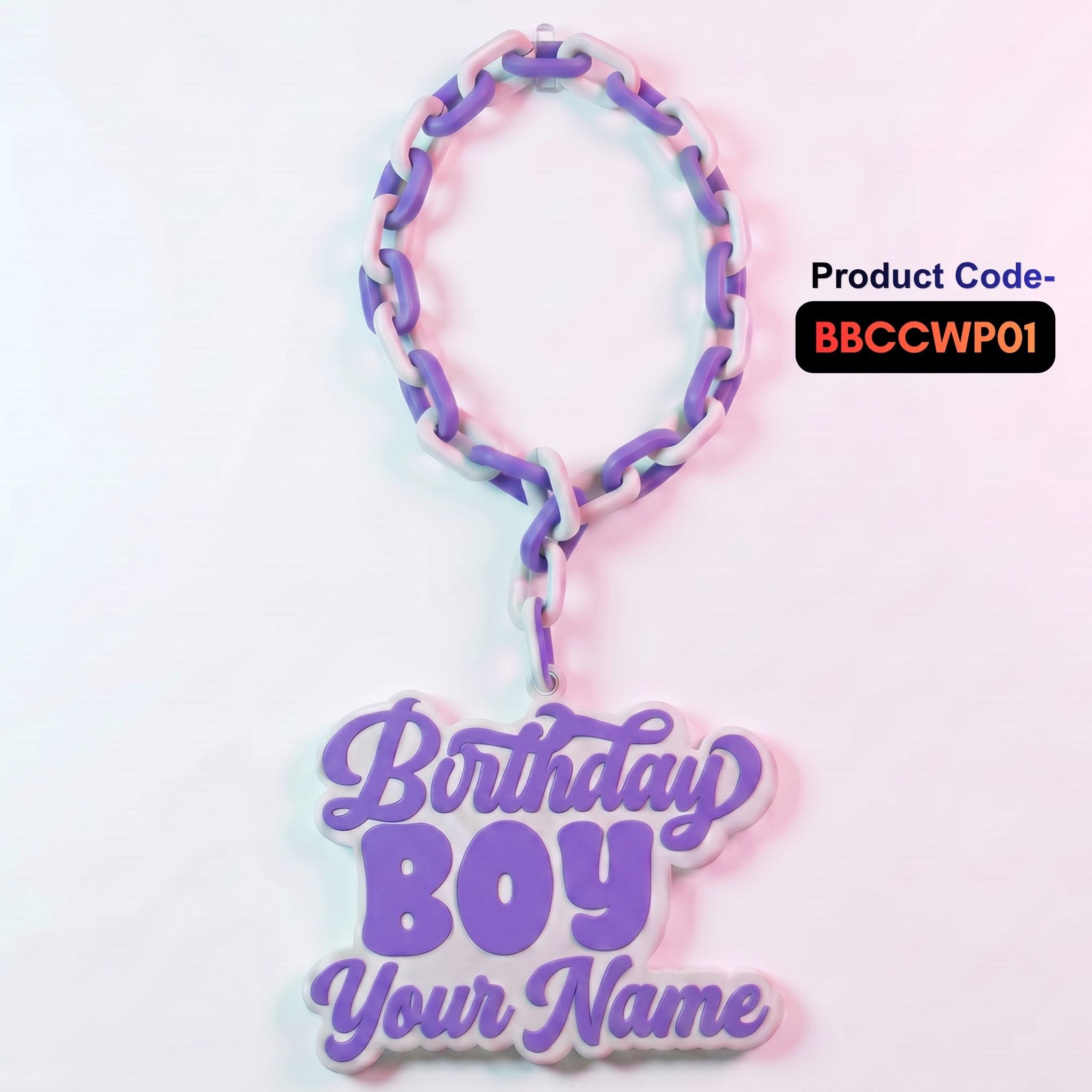 Personalized Birthday Boy Celebration Chain - Custom Name Party Necklace | BestieBox