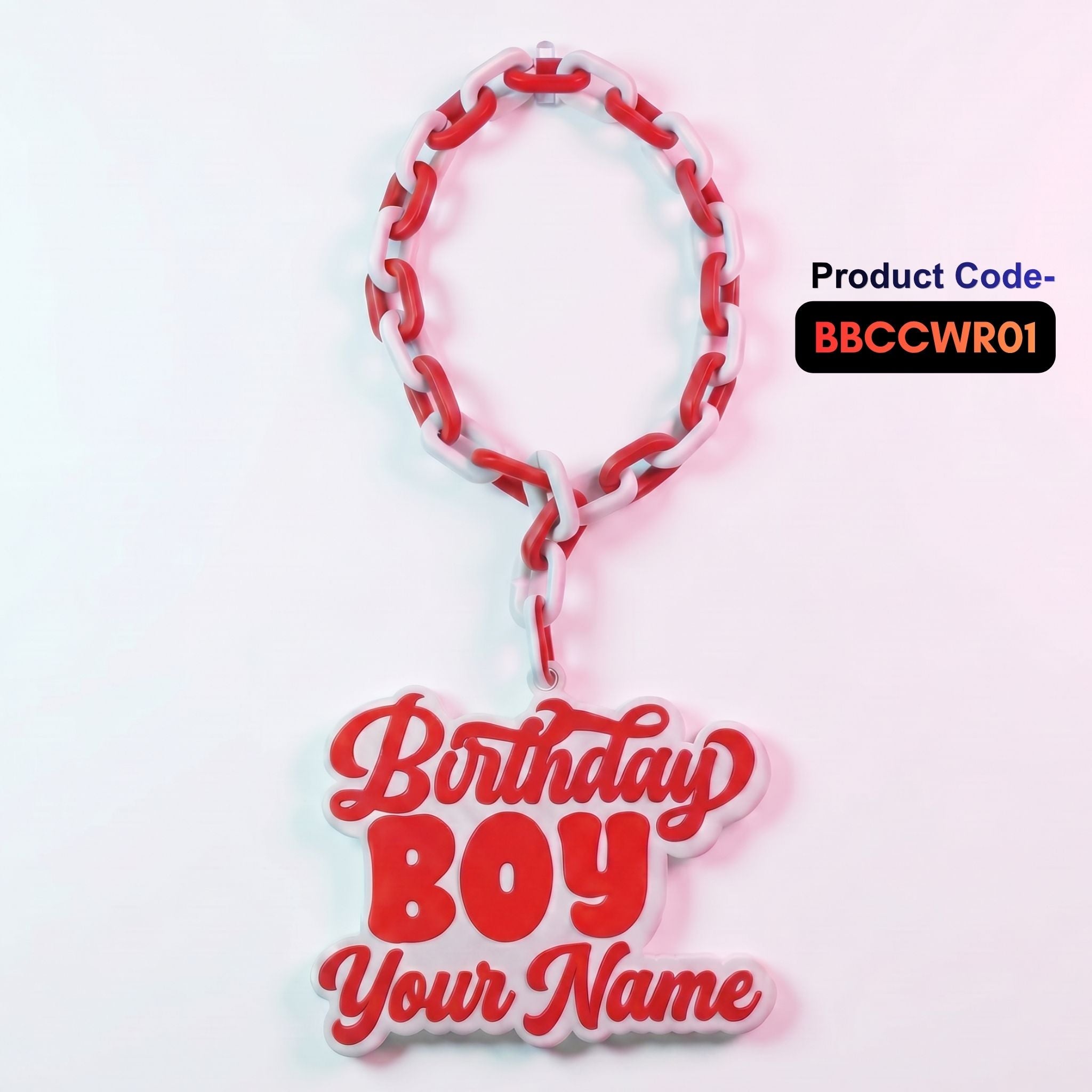 Personalized Birthday Boy Celebration Chain - Custom Name Party Necklace | BestieBox