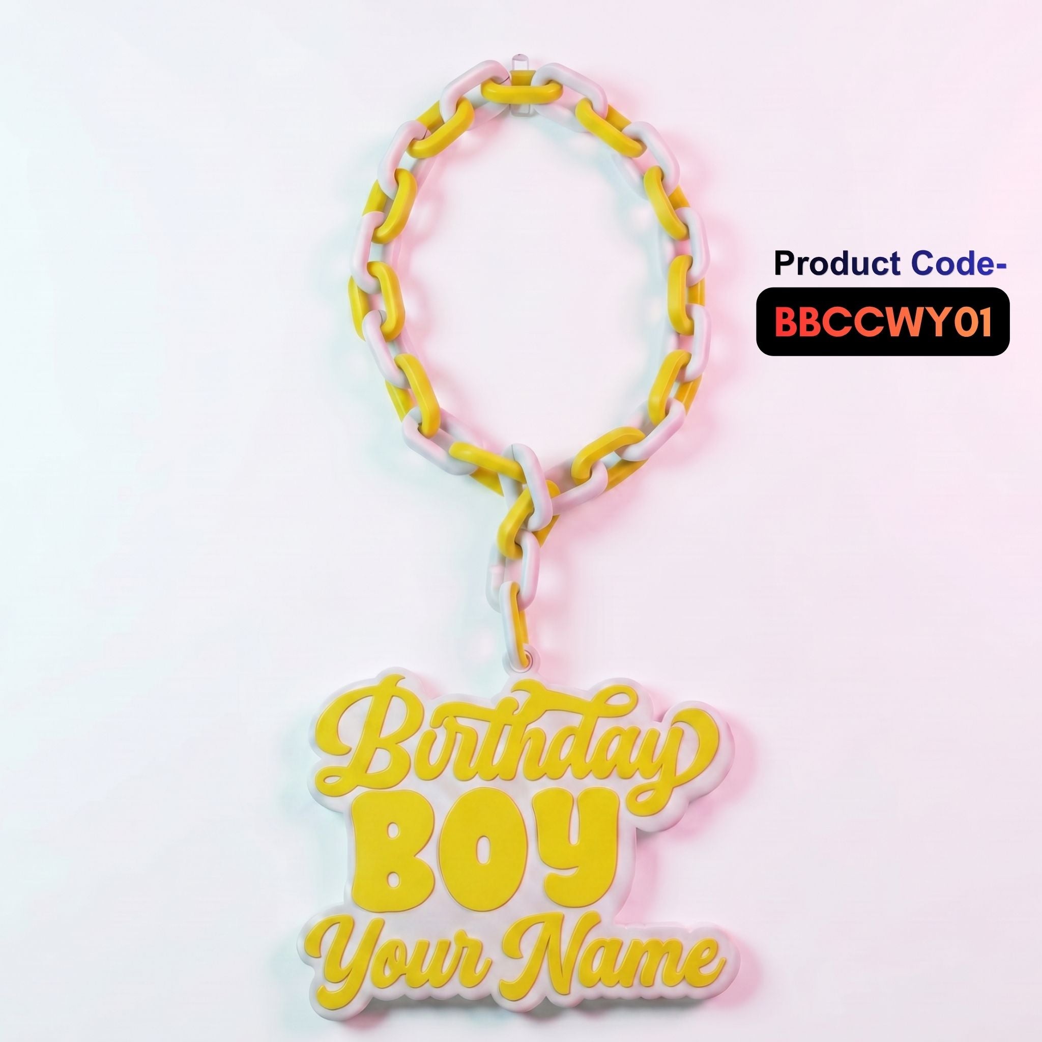 Personalized Birthday Boy Celebration Chain - Custom Name Party Necklace | BestieBox