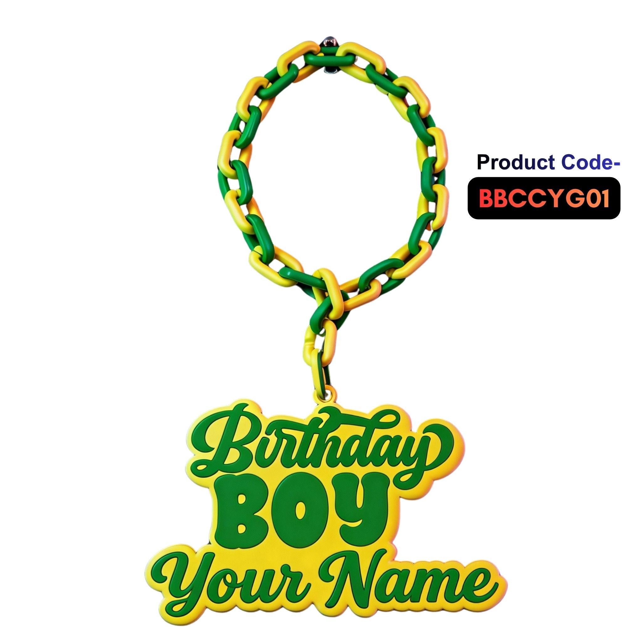 Personalized Birthday Boy Celebration Chain - Custom Name Party Necklace | BestieBox