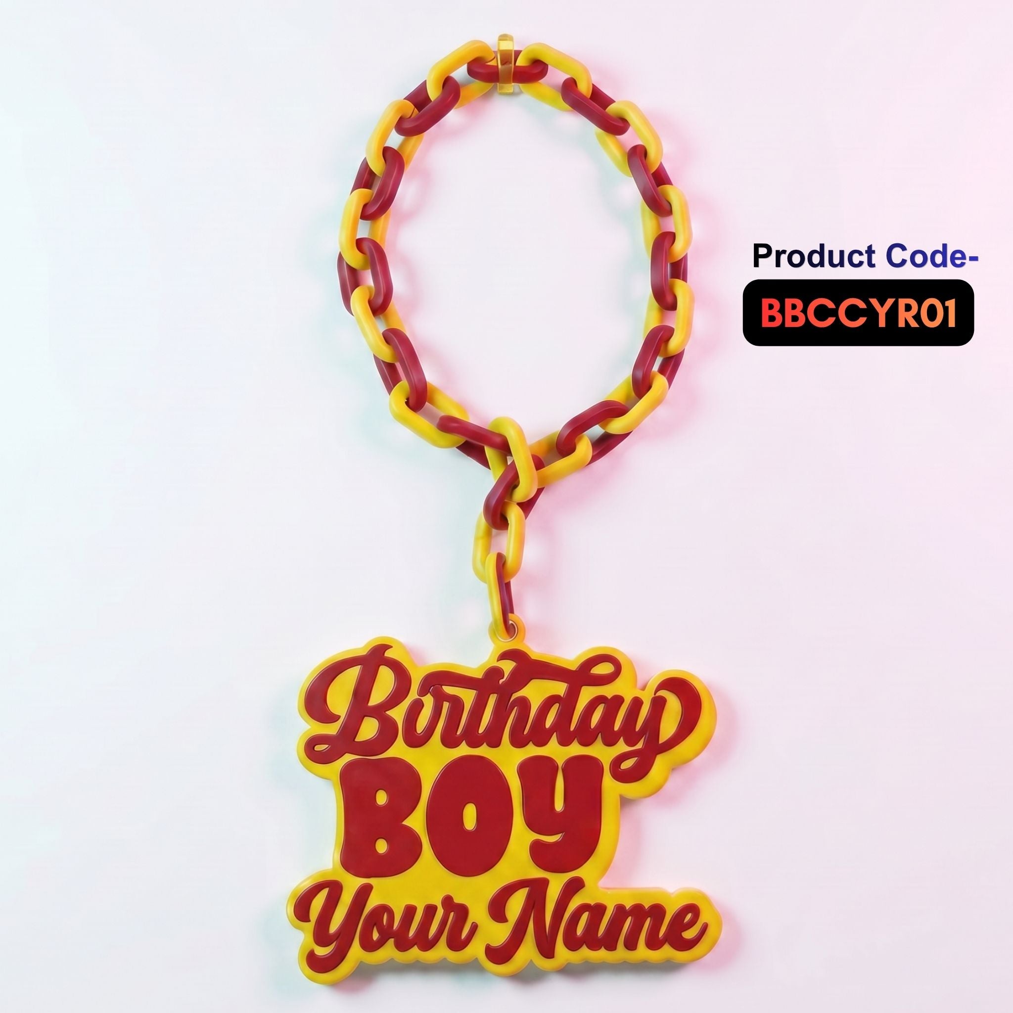 Personalized Birthday Boy Celebration Chain - Custom Name Party Necklace | BestieBox