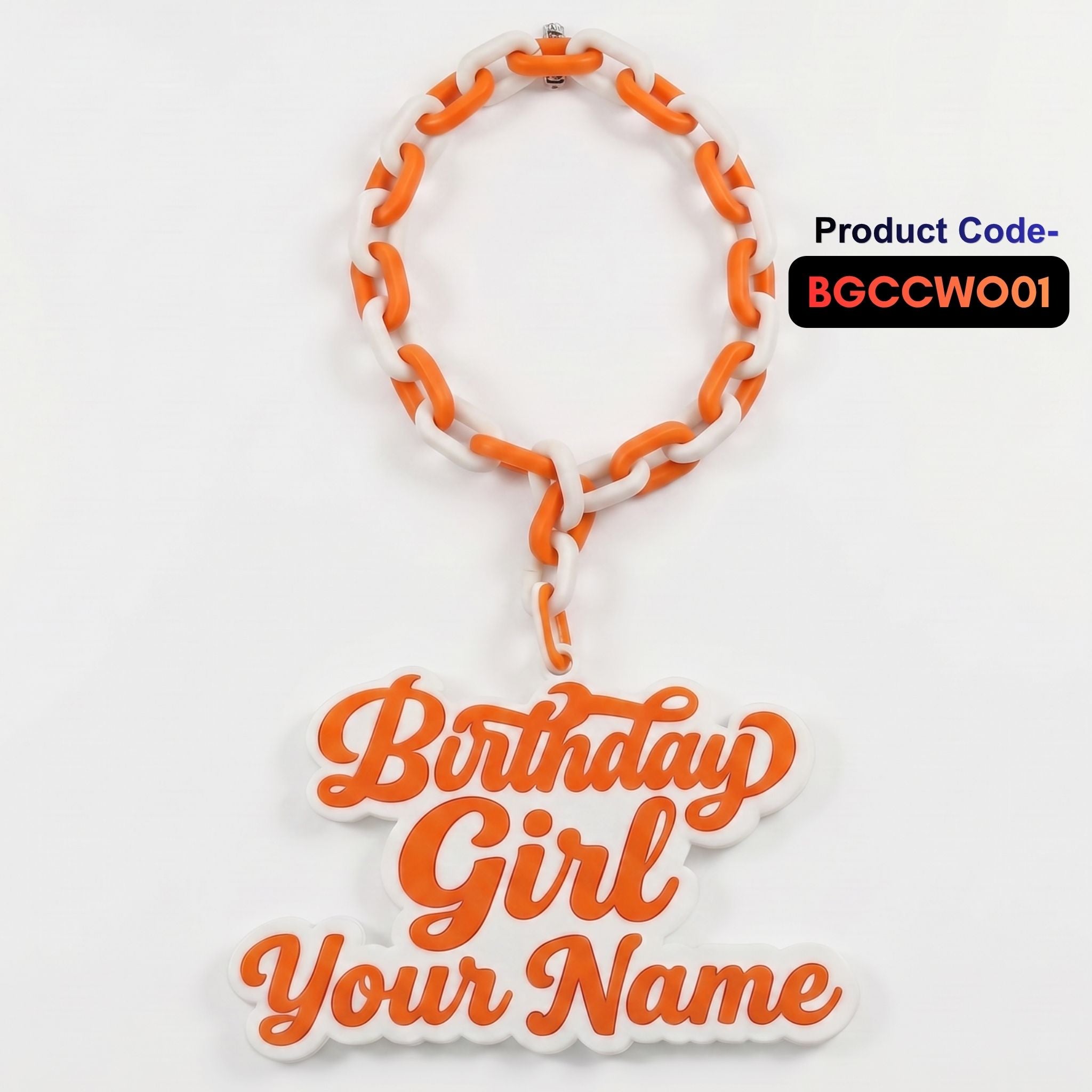 Personalized Birthday Girl Celebration Chain - Custom Name Party Necklace | BestieBox