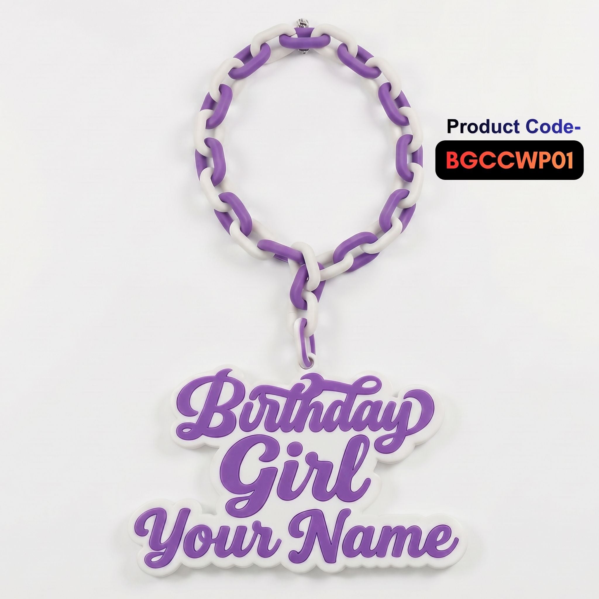 Personalized Birthday Girl Celebration Chain - Custom Name Party Necklace | BestieBox