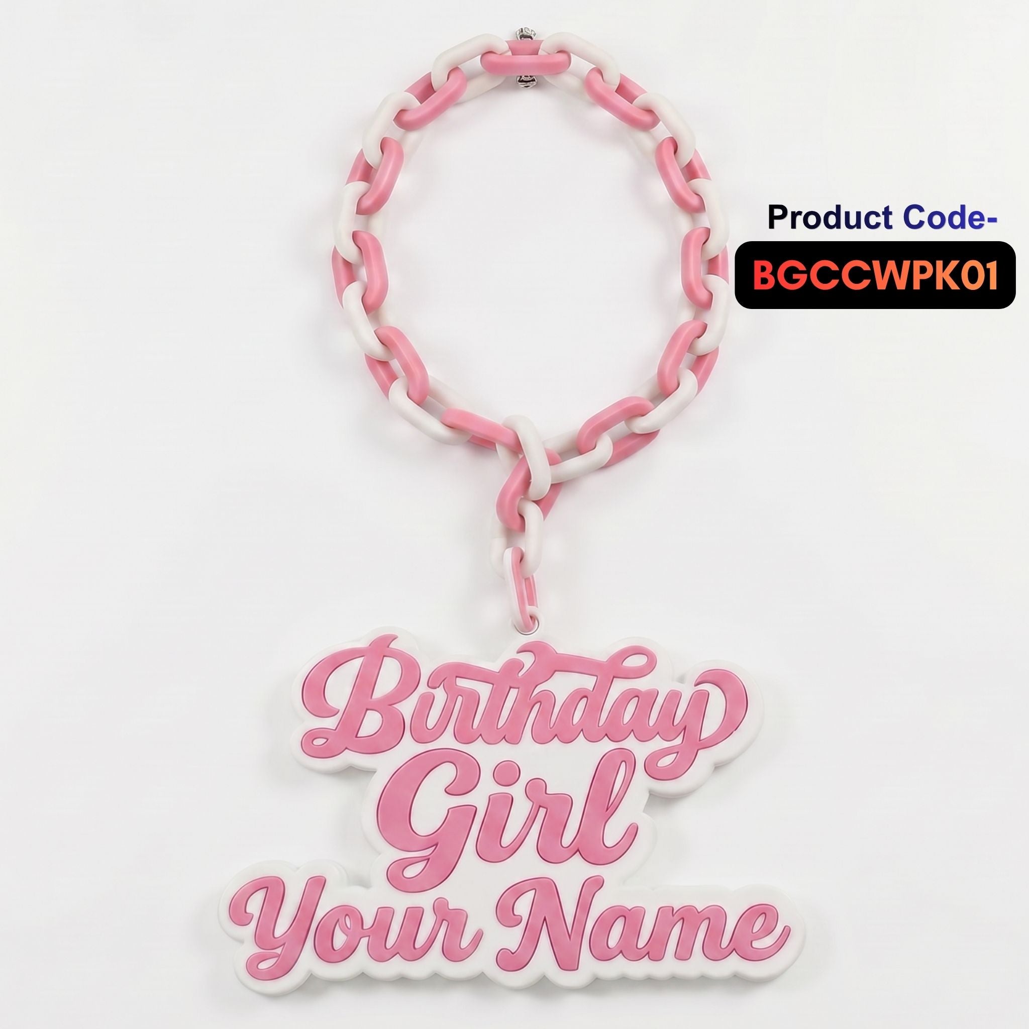 Personalized Birthday Girl Celebration Chain - Custom Name Party Necklace | BestieBox