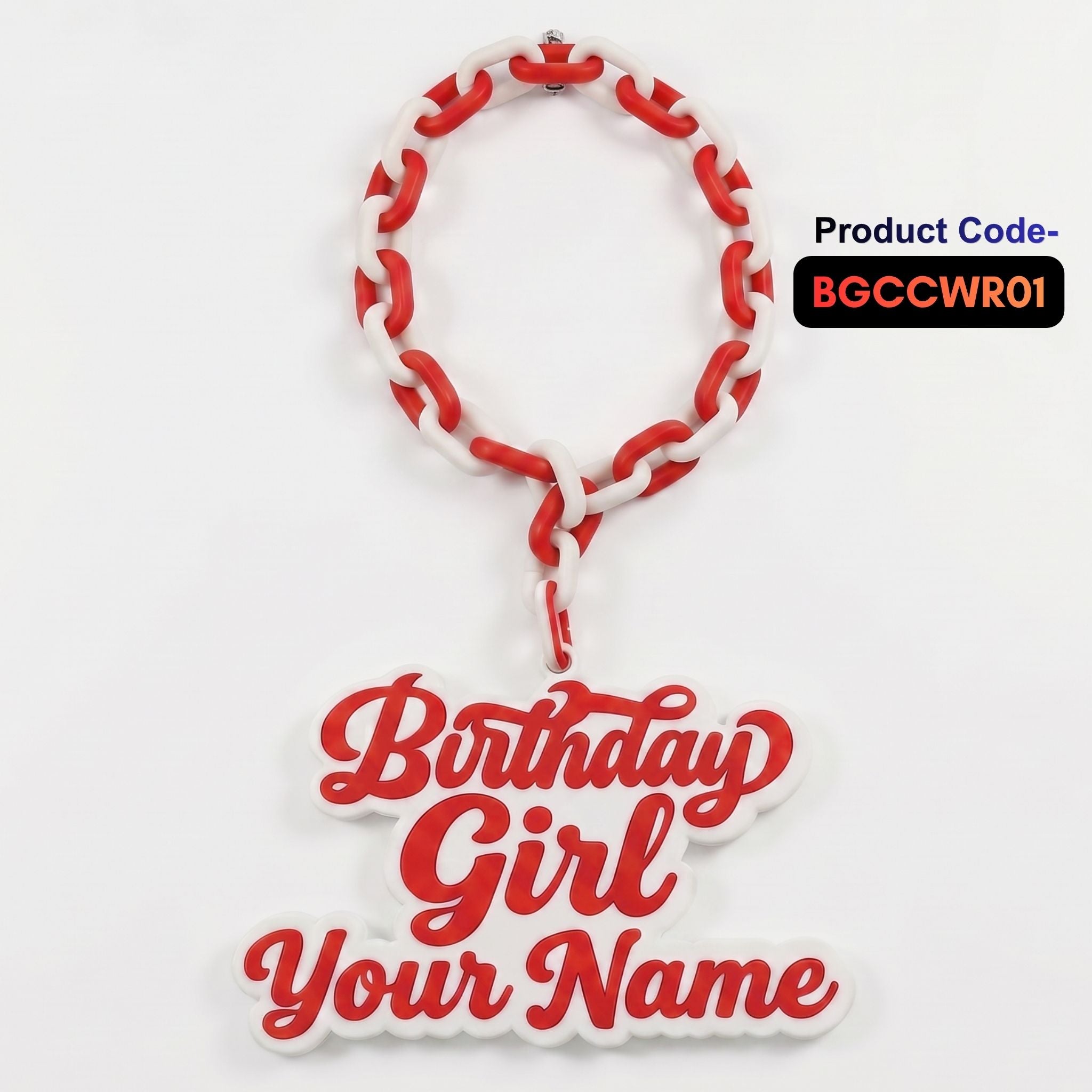Personalized Birthday Girl Celebration Chain - Custom Name Party Necklace | BestieBox