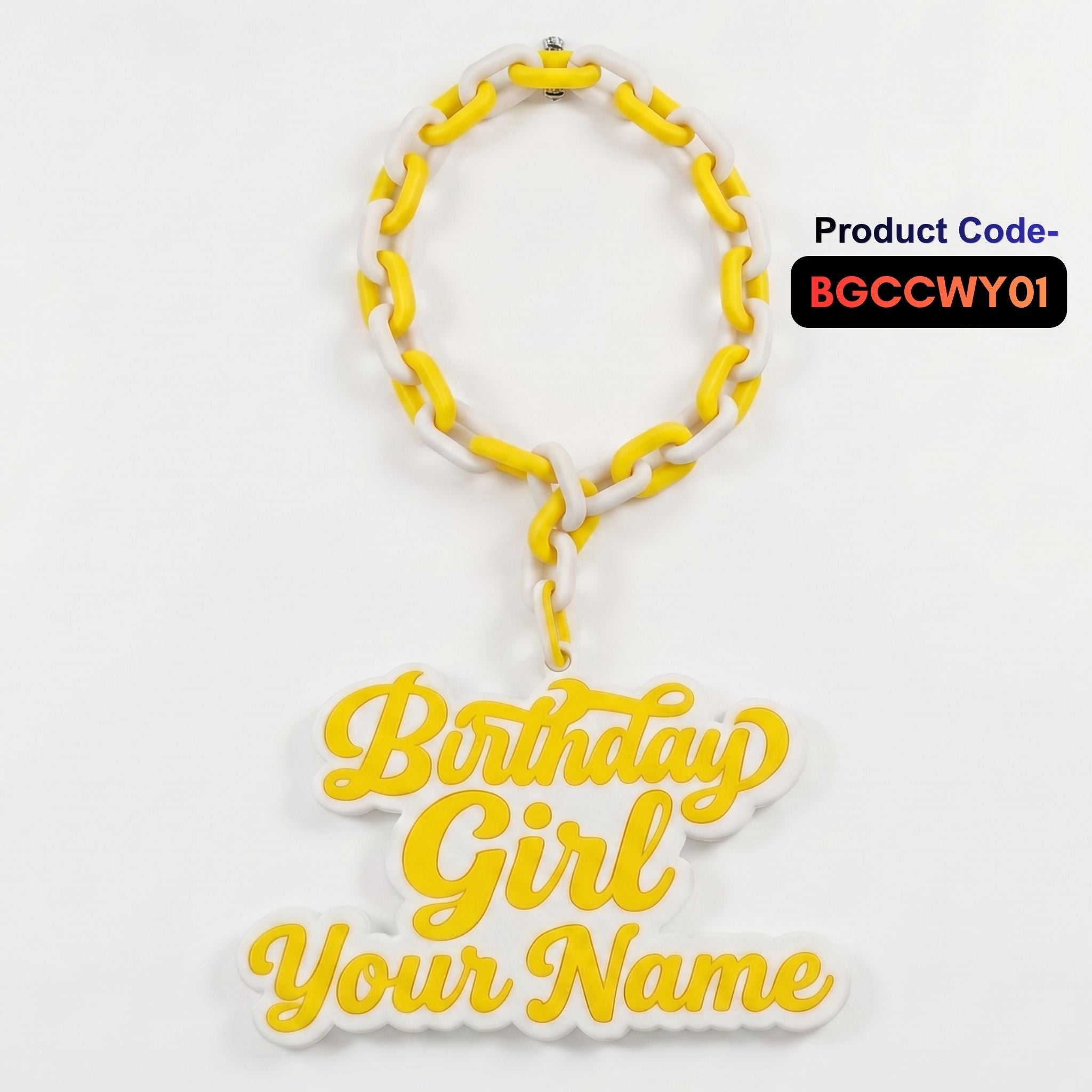 Personalized Birthday Girl Celebration Chain - Custom Name Party Necklace | BestieBox