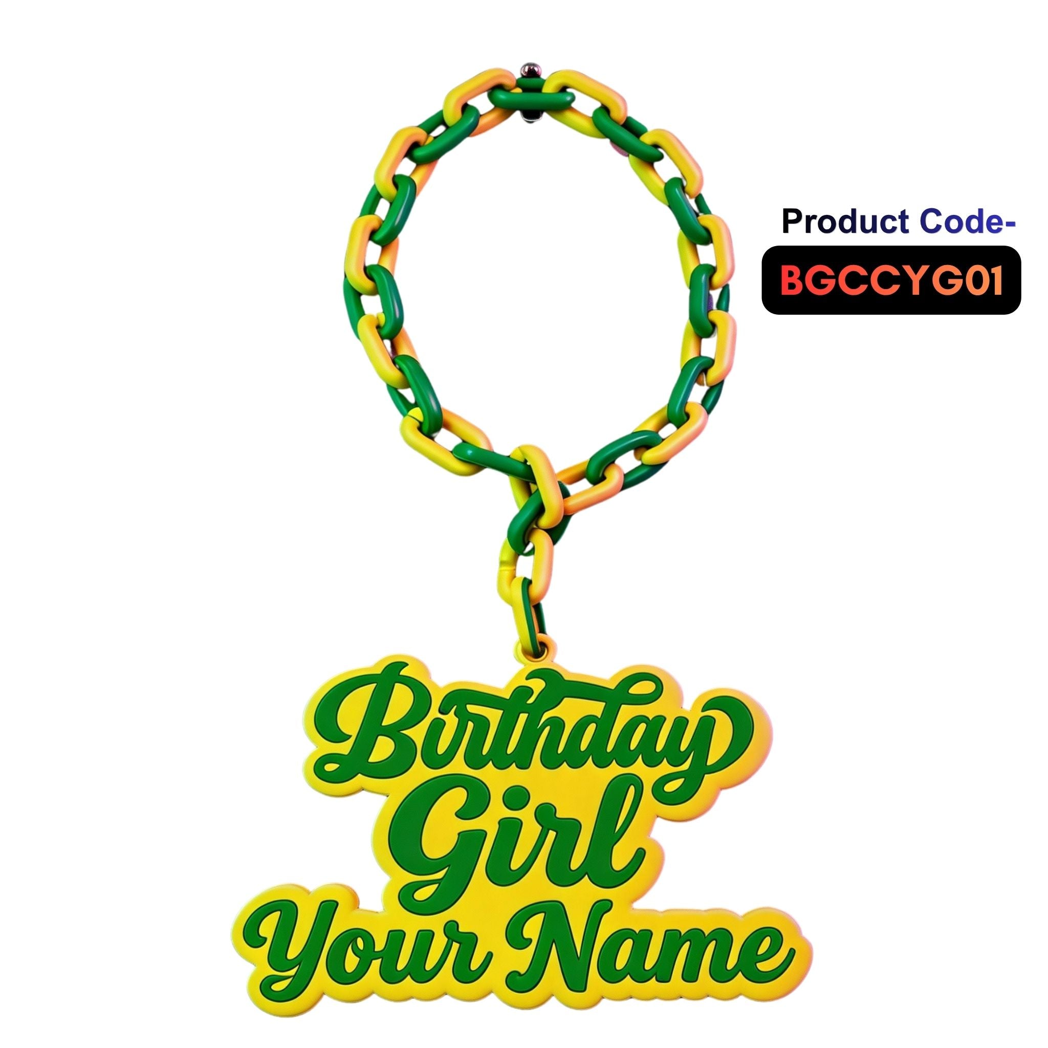 Personalized Birthday Girl Celebration Chain - Custom Name Party Necklace | BestieBox