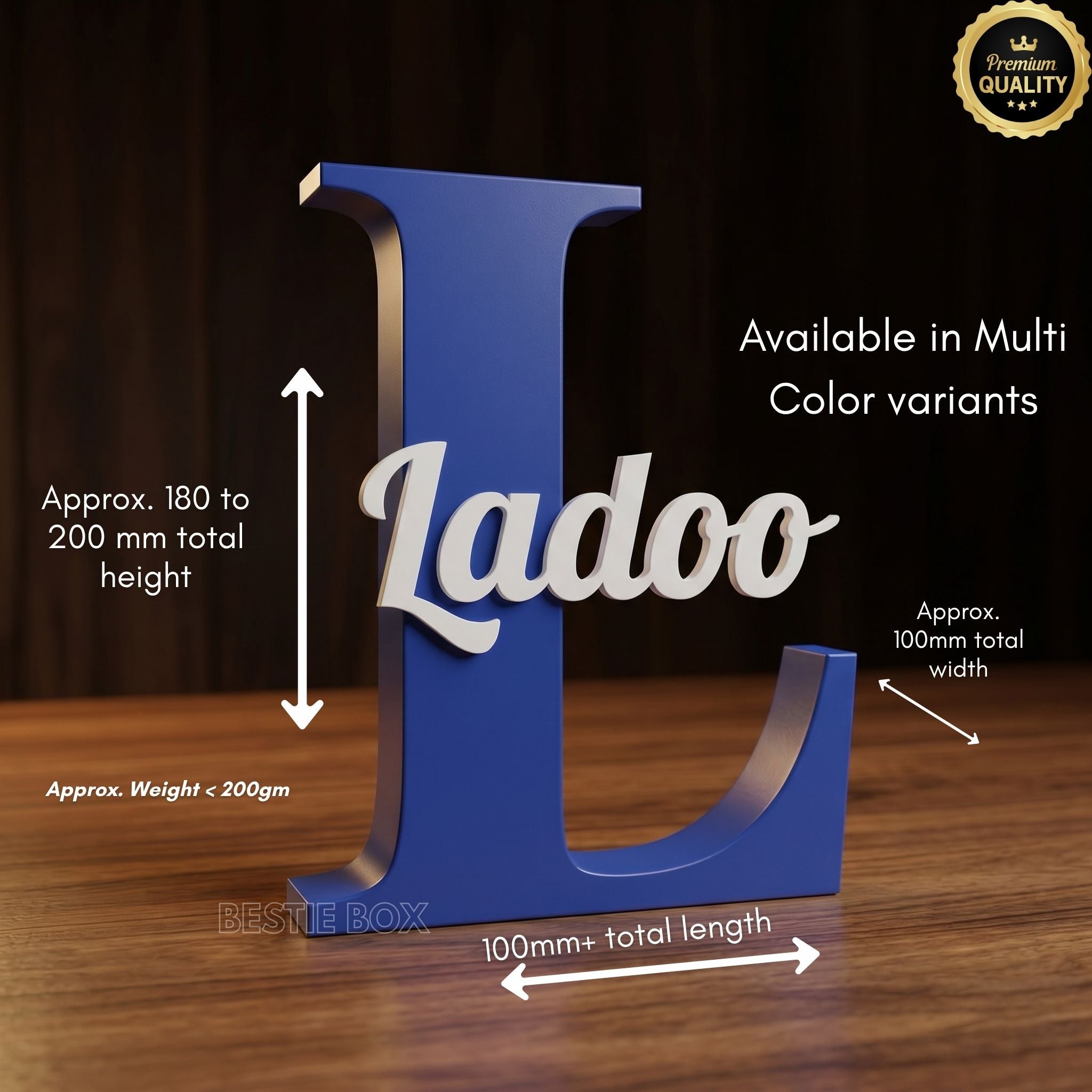 Personalized Initial & Name Desk Sign - Custom Decor | BestieBox