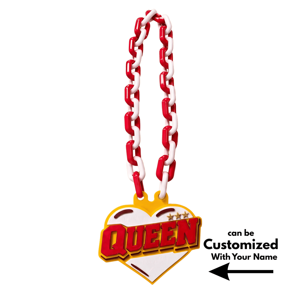 Personalized Queen of Hearts Celebration Chain - Custom Statement Necklace | BestieBox
