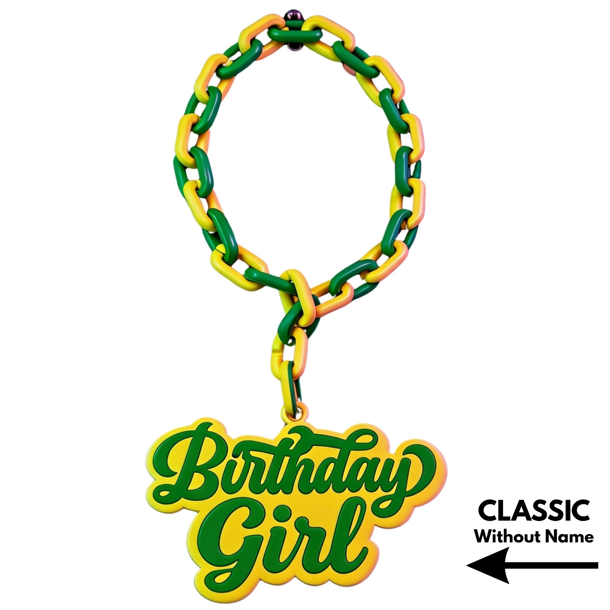 Personalized Birthday Girl Celebration Chain - Custom Name Party Necklace | BestieBox