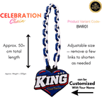 Personalized King of Hearts Celebration Chain - Custom Statement Necklace | BestieBox