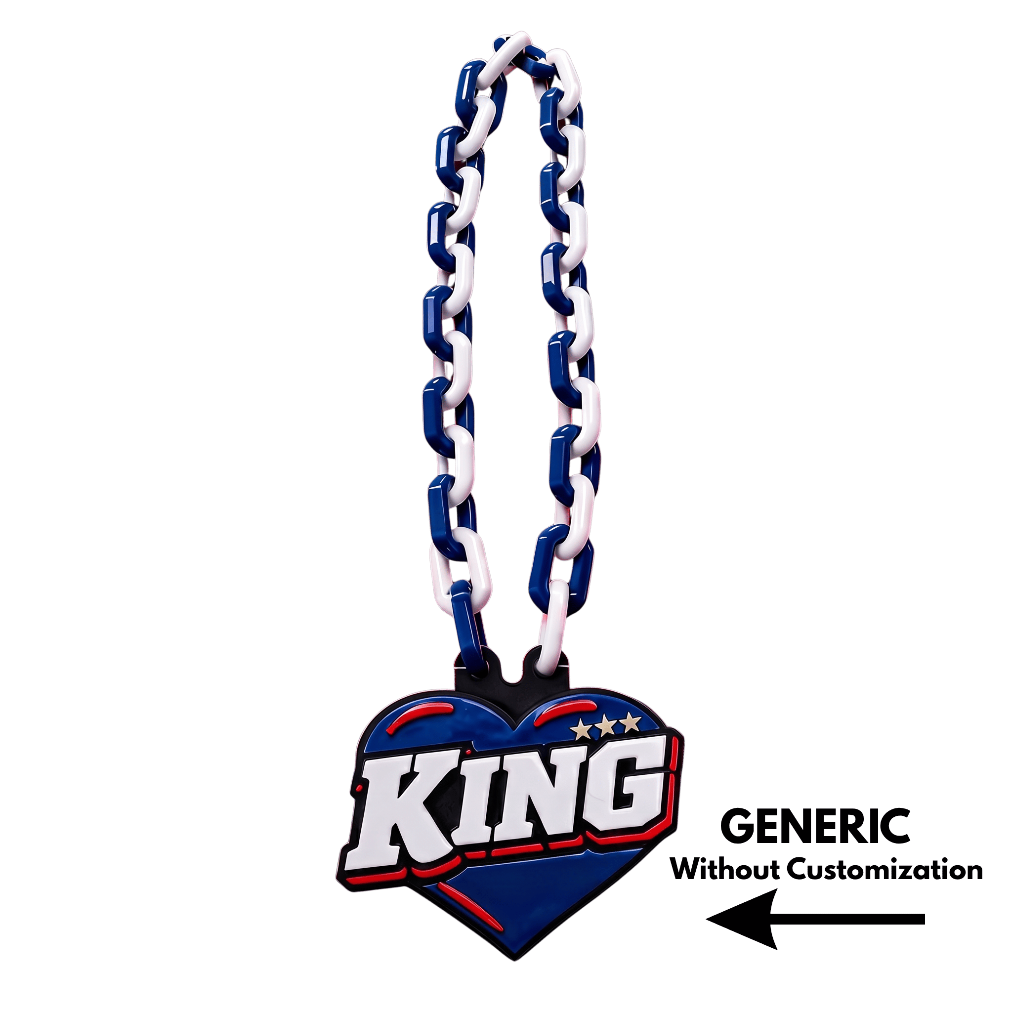 Personalized King of Hearts Celebration Chain - Custom Statement Necklace | BestieBox