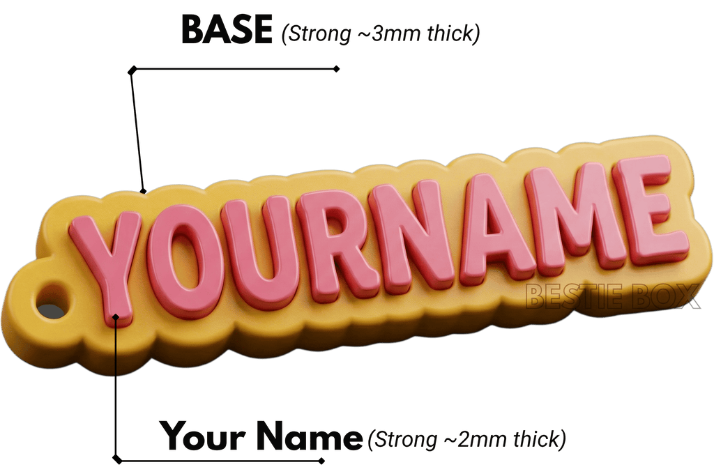 Custom Name Keychain for Backpacks & Keys - Personalized Bestie Gift
