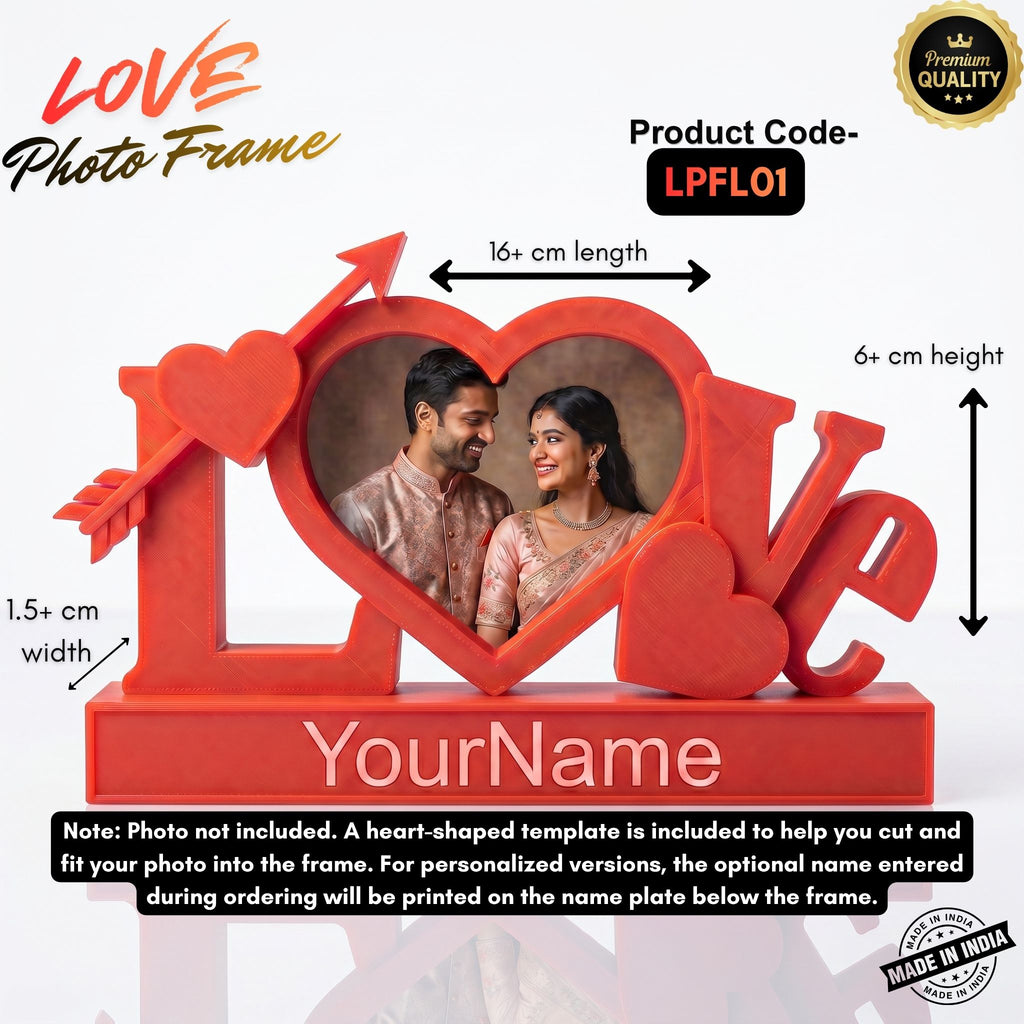 Personalized LOVE Photo Frame - Custom Name Couples Desk Gift | BestieBox