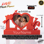 Personalized LOVE Photo Frame - Custom Name Couples Desk Gift | BestieBox