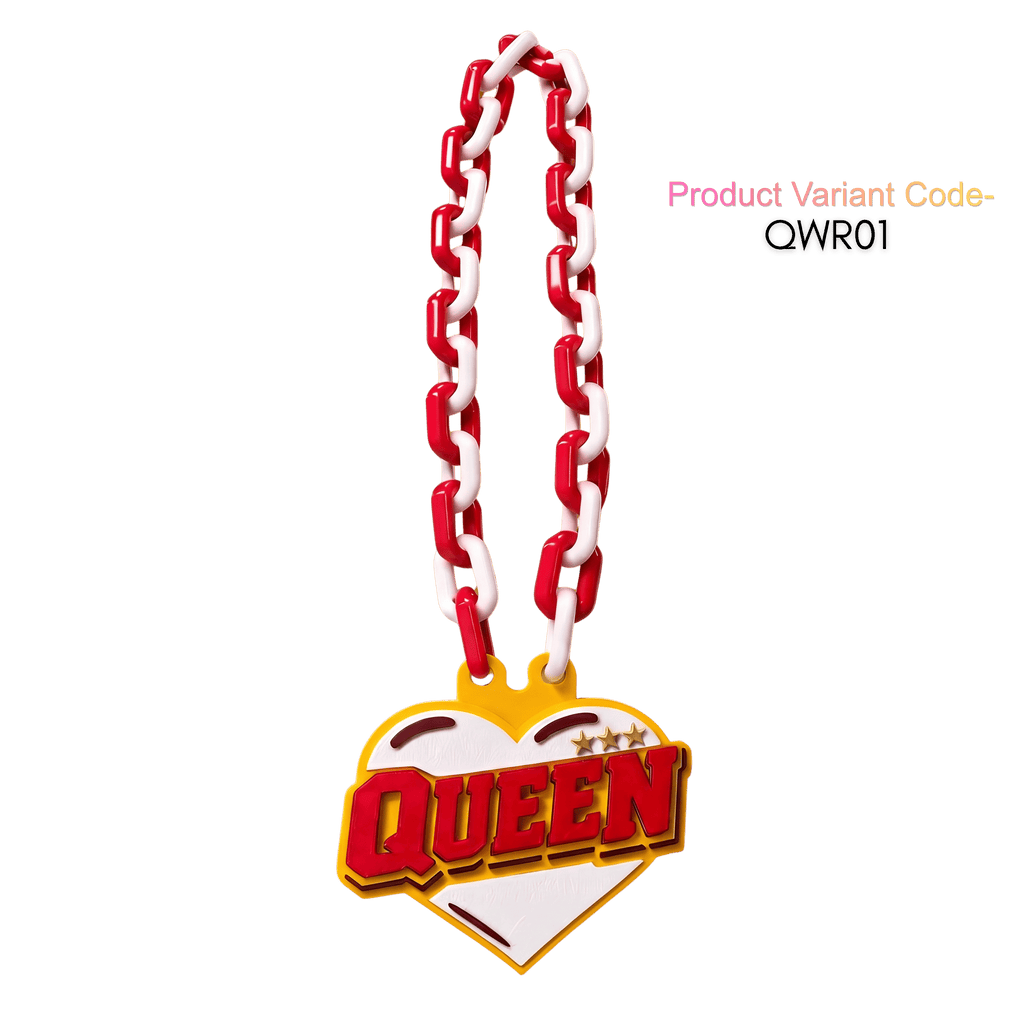 Personalized Queen of Hearts Celebration Chain - Custom Statement Necklace | BestieBox