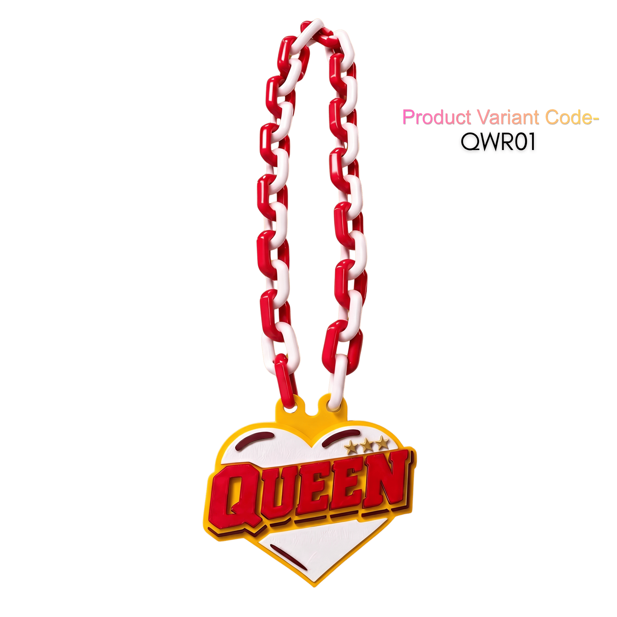Personalized Queen of Hearts Celebration Chain - Custom Statement Necklace | BestieBox