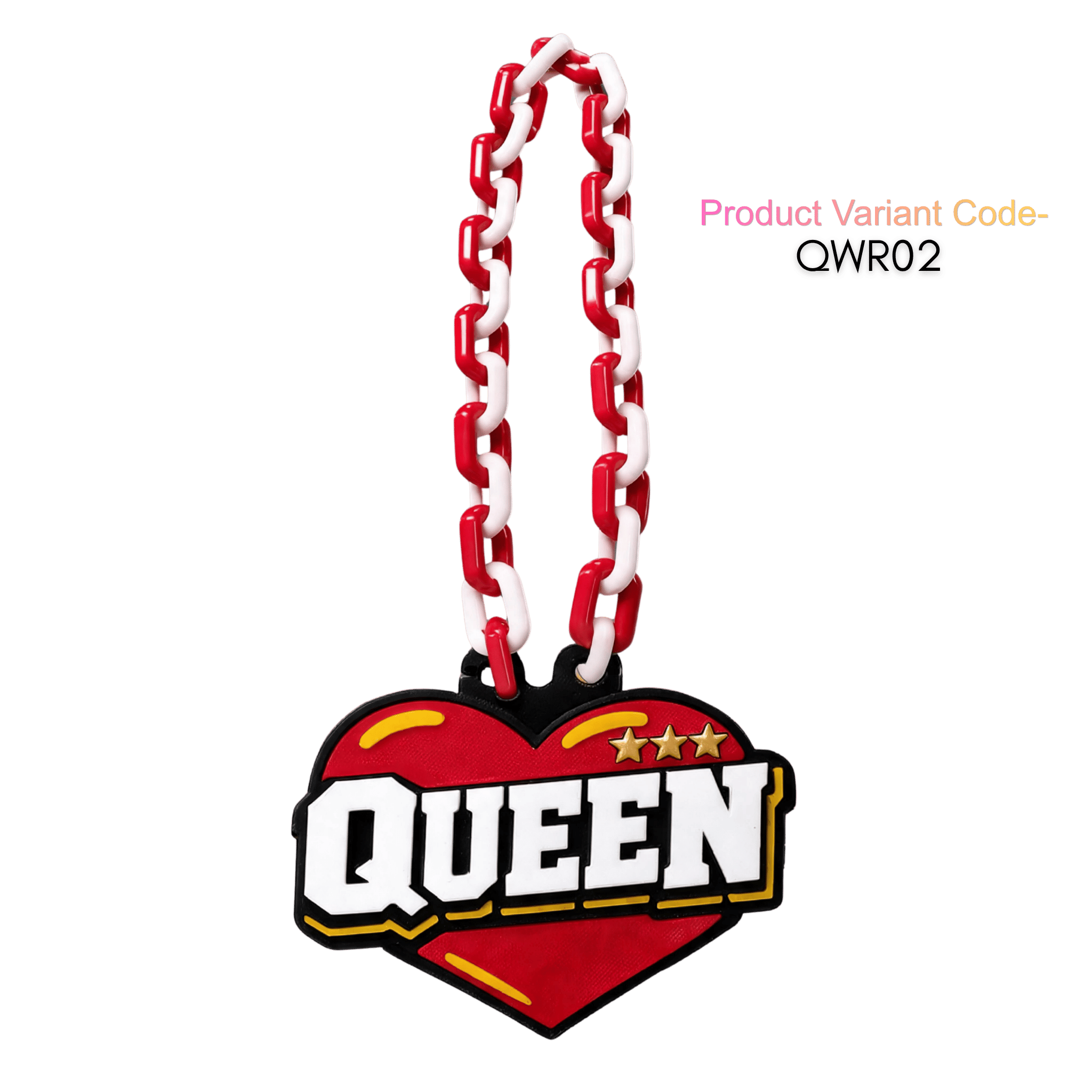 Personalized Queen of Hearts Celebration Chain - Custom Statement Necklace | BestieBox